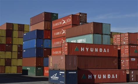 overseas shipping cargo containers.